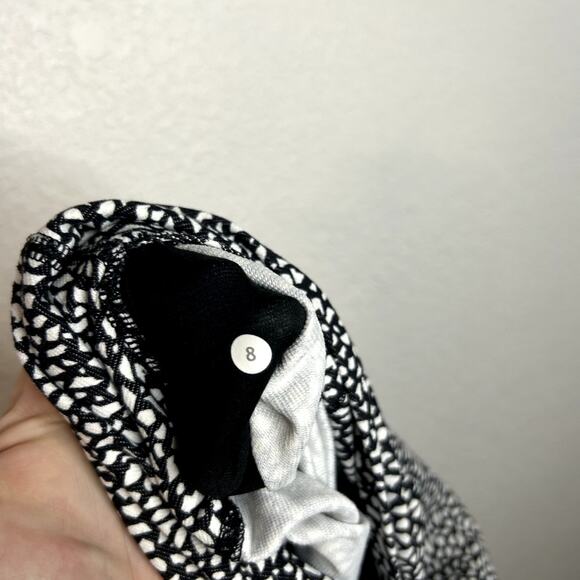 Lululemon Wunder Under Crop (Hi-Rise) Miss Mosaic Black Womens Size 8 - Picture 5 of 5